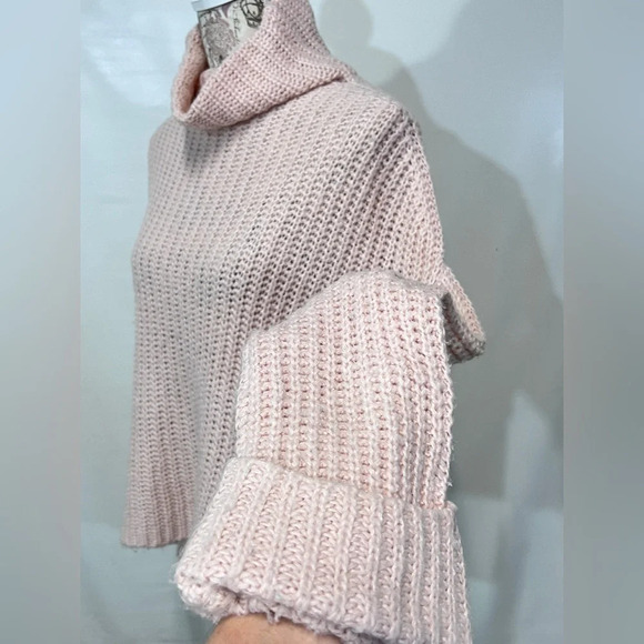 LEITH Pale pink turtleneck chunky knit sweater size M. - Picture 4 of 11